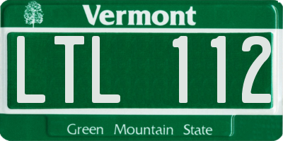 VT license plate LTL112