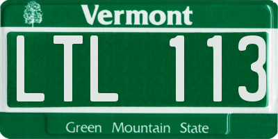VT license plate LTL113