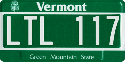 VT license plate LTL117