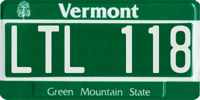 VT license plate LTL118