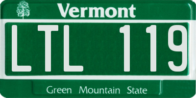VT license plate LTL119