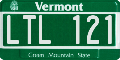 VT license plate LTL121