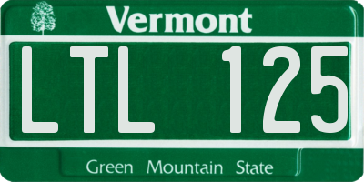 VT license plate LTL125