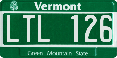 VT license plate LTL126