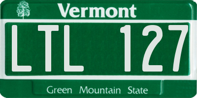VT license plate LTL127