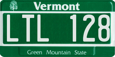 VT license plate LTL128