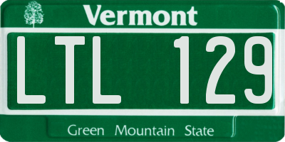 VT license plate LTL129