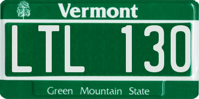 VT license plate LTL130