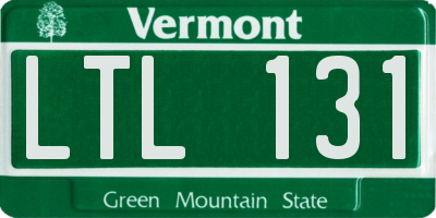 VT license plate LTL131