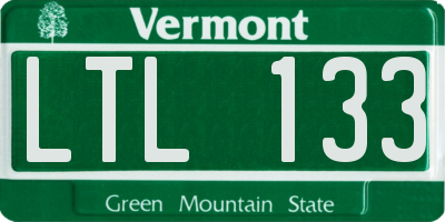 VT license plate LTL133