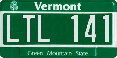 VT license plate LTL141