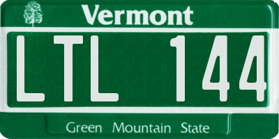 VT license plate LTL144