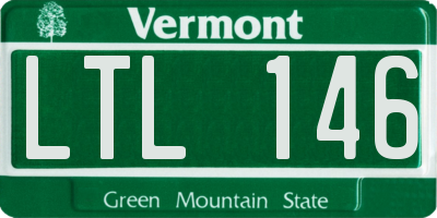 VT license plate LTL146