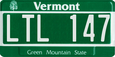 VT license plate LTL147
