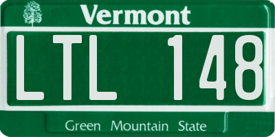 VT license plate LTL148