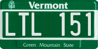 VT license plate LTL151