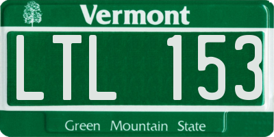 VT license plate LTL153