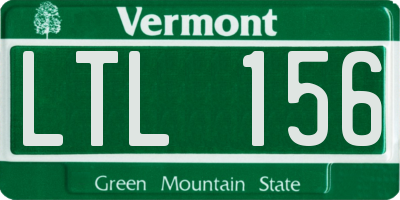 VT license plate LTL156