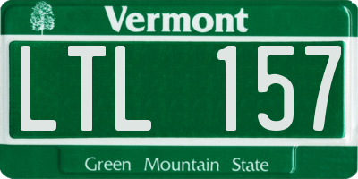 VT license plate LTL157