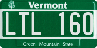 VT license plate LTL160