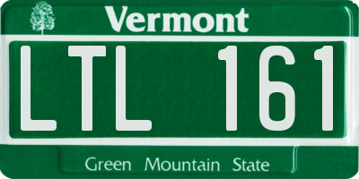 VT license plate LTL161