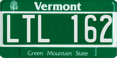 VT license plate LTL162