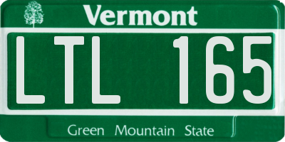 VT license plate LTL165