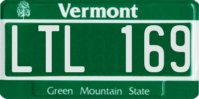VT license plate LTL169