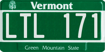 VT license plate LTL171