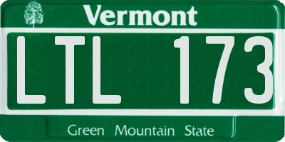 VT license plate LTL173