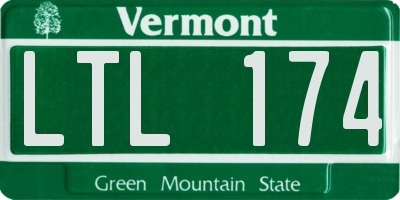 VT license plate LTL174