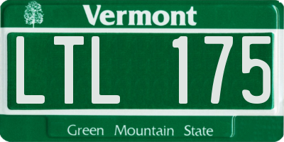 VT license plate LTL175