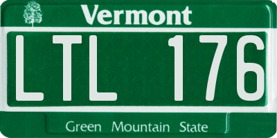 VT license plate LTL176