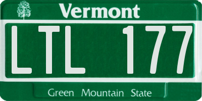 VT license plate LTL177