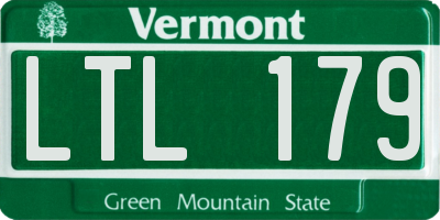 VT license plate LTL179
