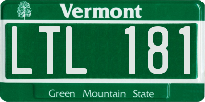 VT license plate LTL181