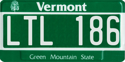 VT license plate LTL186
