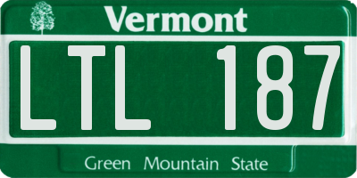 VT license plate LTL187