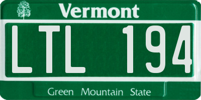 VT license plate LTL194