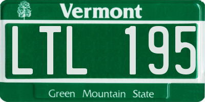 VT license plate LTL195