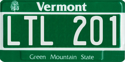 VT license plate LTL201