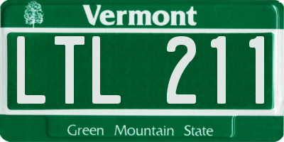 VT license plate LTL211