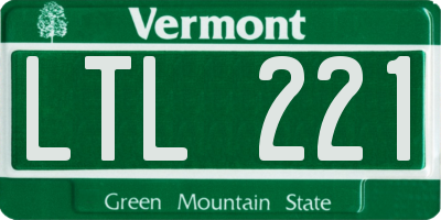 VT license plate LTL221