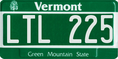 VT license plate LTL225