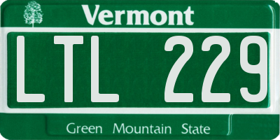 VT license plate LTL229