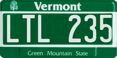 VT license plate LTL235