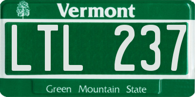 VT license plate LTL237