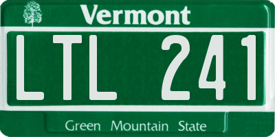 VT license plate LTL241