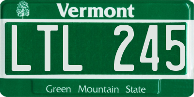 VT license plate LTL245