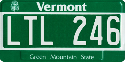 VT license plate LTL246